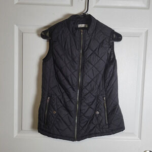 Miss Molly‎ Quilted Vest-Black-Women's SM